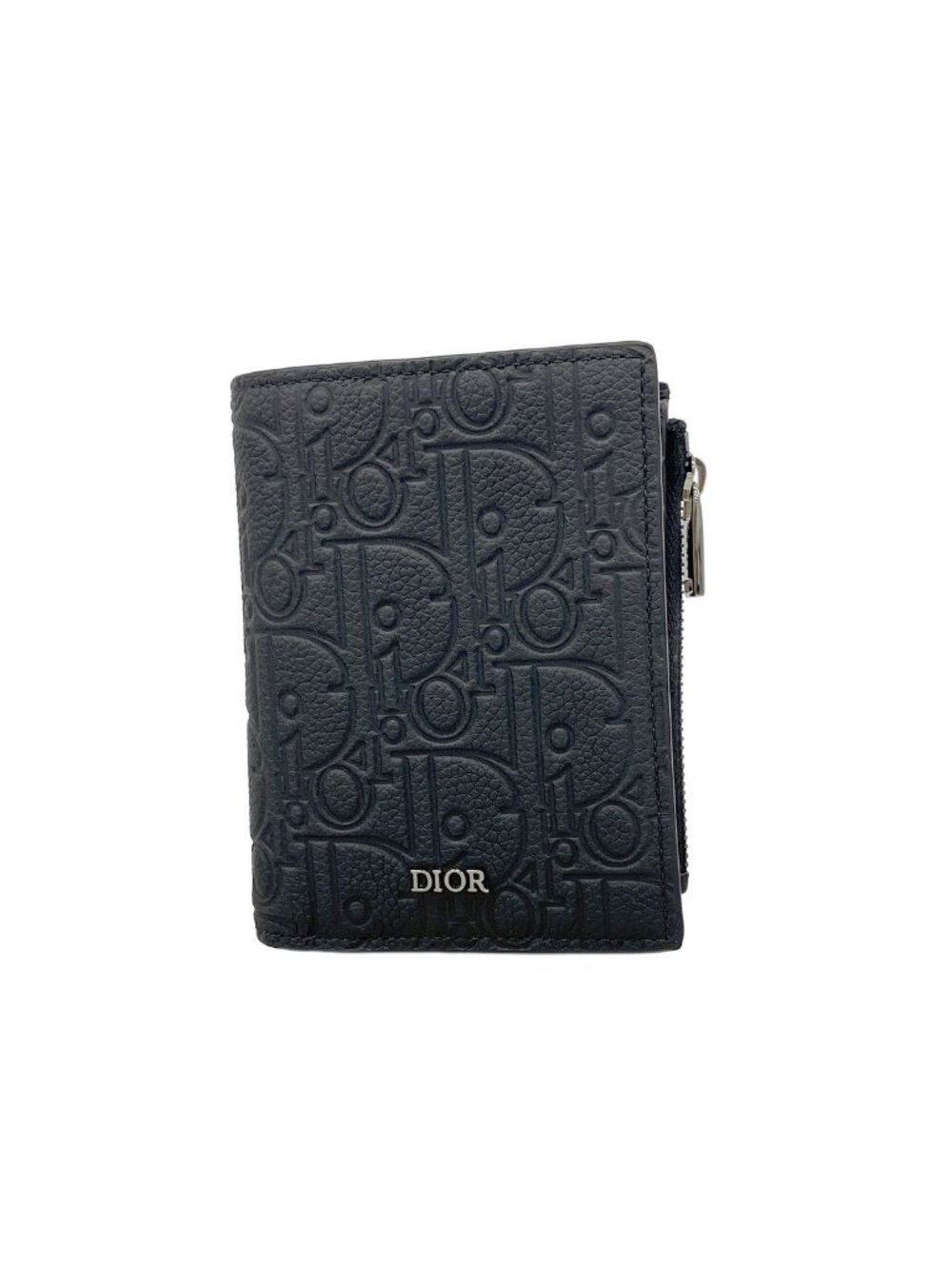 Dior Wallet Gravity Leather Black Silver